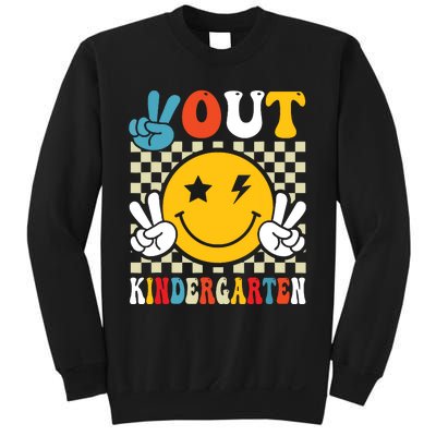 Groovy Peace Out Kindergarten Graduation Last Day Of School Sweatshirt