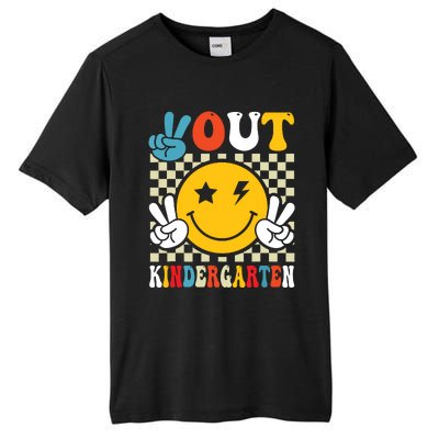 Groovy Peace Out Kindergarten Graduation Last Day Of School Tall Fusion ChromaSoft Performance T-Shirt