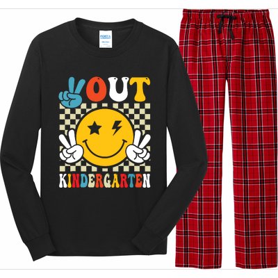 Groovy Peace Out Kindergarten Graduation Last Day Of School Long Sleeve Pajama Set