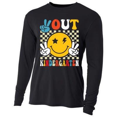 Groovy Peace Out Kindergarten Graduation Last Day Of School Cooling Performance Long Sleeve Crew