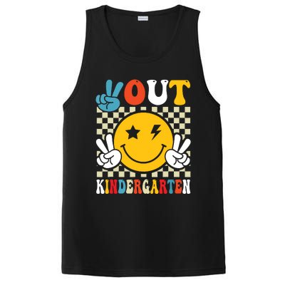 Groovy Peace Out Kindergarten Graduation Last Day Of School PosiCharge Competitor Tank