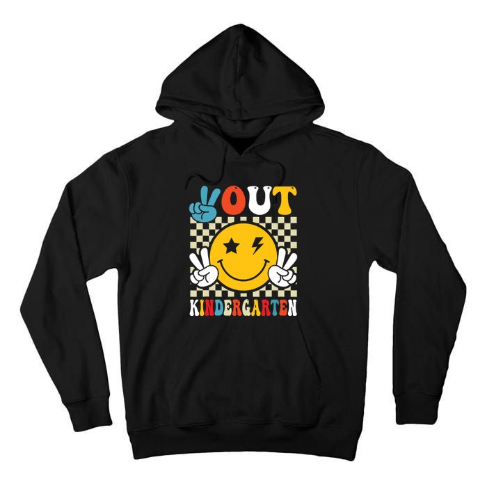 Groovy Peace Out Kindergarten Graduation Last Day Of School Tall Hoodie