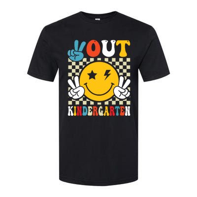 Groovy Peace Out Kindergarten Graduation Last Day Of School Softstyle CVC T-Shirt