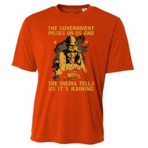 Government Pisses On Us And The Media Tell Us Its Raining Cooling Performance Crew T-Shirt