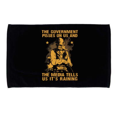 Government Pisses On Us And The Media Tell Us Its Raining Microfiber Hand Towel