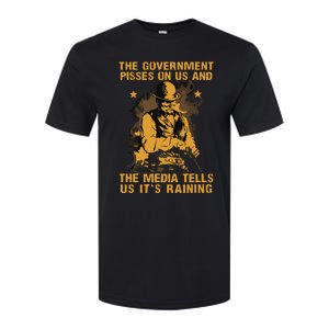 Government Pisses On Us And The Media Tell Us Its Raining Softstyle CVC T-Shirt