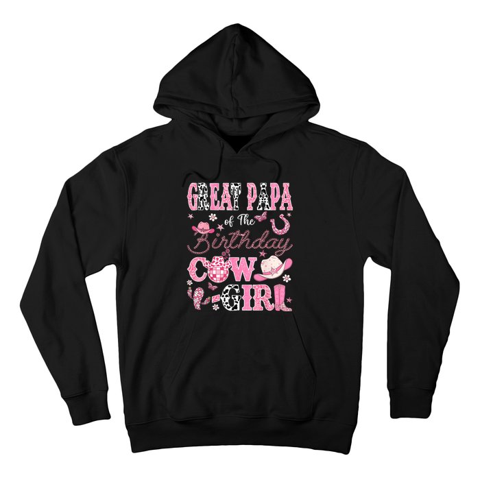 Great Papa Of The Birthday Cowgirl Western Rodeo Great Papa Hoodie