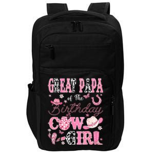 Great Papa Of The Birthday Cowgirl Western Rodeo Great Papa Impact Tech Backpack