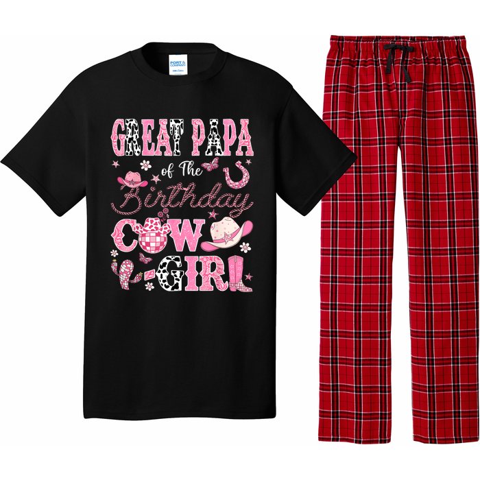 Great Papa Of The Birthday Cowgirl Western Rodeo Great Papa Pajama Set