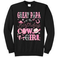 Great Papa Of The Birthday Cowgirl Western Rodeo Great Papa Tall Sweatshirt