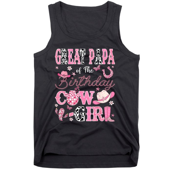 Great Papa Of The Birthday Cowgirl Western Rodeo Great Papa Tank Top