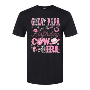 Great Papa Of The Birthday Cowgirl Western Rodeo Great Papa Softstyle CVC T-Shirt