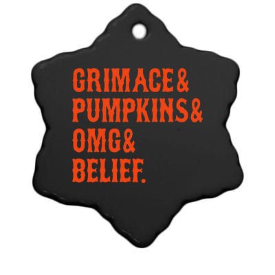 G.R.I.M.A.C.E & Pumpkins & Omg & Belief New York Omg Ceramic Star Ornament