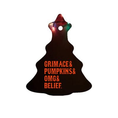 G.R.I.M.A.C.E & Pumpkins & Omg & Belief New York Omg Ceramic Tree Ornament