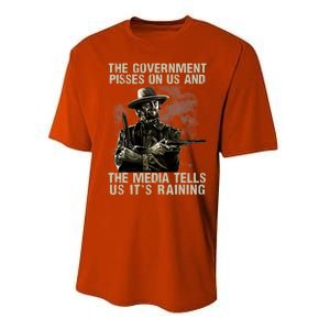 Government Pisses On Us And The Media Tell Us ItS Raining Performance Sprint T-Shirt