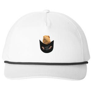 Guinea Pig Owner Cute Pocket Guinea Pig Snapback Five-Panel Rope Hat