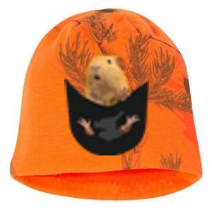 Guinea Pig Owner Cute Pocket Guinea Pig Kati - Camo Knit Beanie