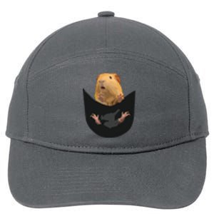 Guinea Pig Owner Cute Pocket Guinea Pig 7-Panel Snapback Hat