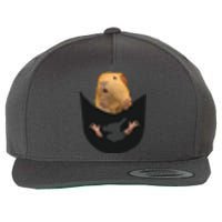 Guinea Pig Owner Cute Pocket Guinea Pig Wool Snapback Cap