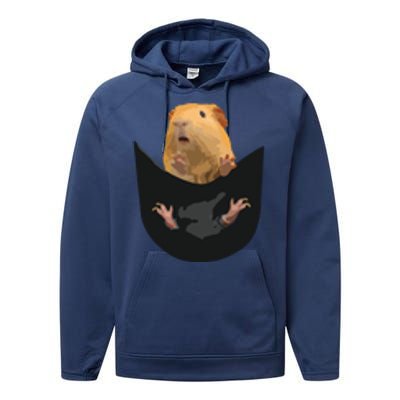 Guinea Pig Owner Cute Pocket Guinea Pig Performance Fleece Hoodie