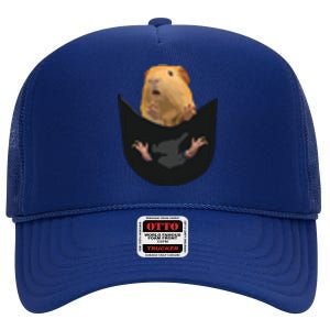 Guinea Pig Owner Cute Pocket Guinea Pig High Crown Mesh Back Trucker Hat