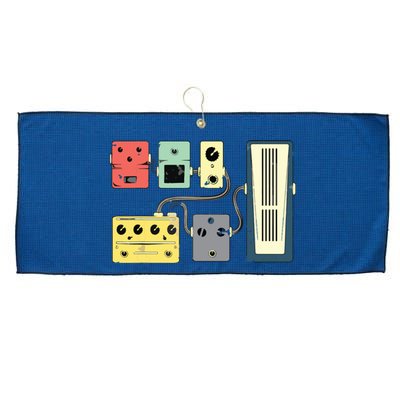 Guitar Player Pedal Board Guitarist Gifts Playing Guitars Large Microfiber Waffle Golf Towel