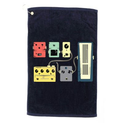 Guitar Player Pedal Board Guitarist Gifts Playing Guitars Platinum Collection Golf Towel