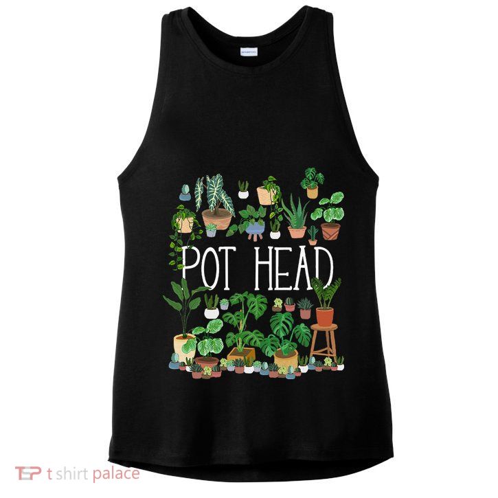Gardening Potted Plant Lover Pot Head Gardener Garden Ladies PosiCharge Tri-Blend Wicking Tank