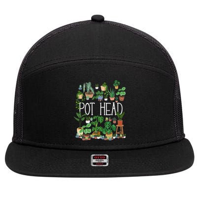 Gardening Potted Plant Lover Pot Head Gardener Garden 7 Panel Mesh Trucker Snapback Hat
