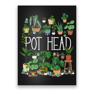Gardening Potted Plant Lover Pot Head Gardener Garden Poster