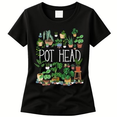 Gardening Potted Plant Lover Pot Head Gardener Garden Womens T-Shirt