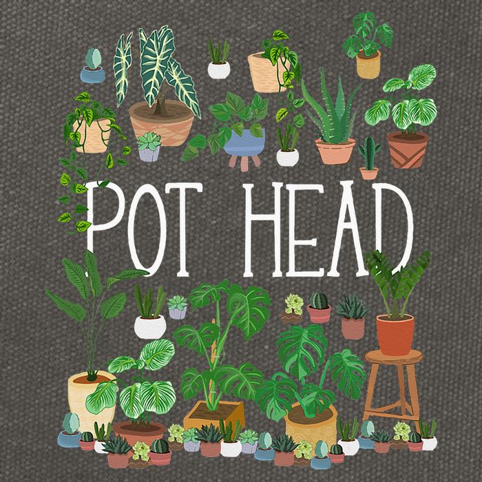 Gardening Potted Plant Lover Pot Head Gardener Garden Cotton Canvas Backpack