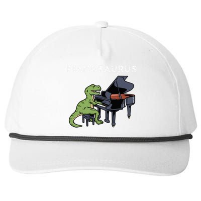 Grand Piano Pianist Gift Dinosaur Music Piano Snapback Five-Panel Rope Hat