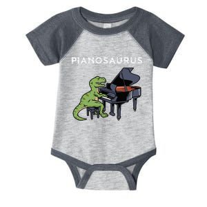 Grand Piano Pianist Gift Dinosaur Music Piano Infant Baby Jersey Bodysuit