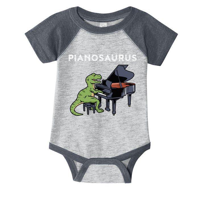 Grand Piano Pianist Gift Dinosaur Music Piano Infant Baby Jersey Bodysuit