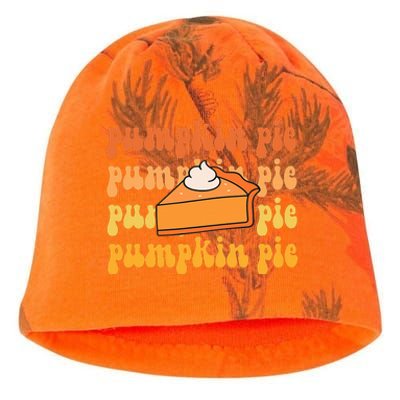 Groovy Pumpkin Pie Retro Thanksgiving Kati - Camo Knit Beanie