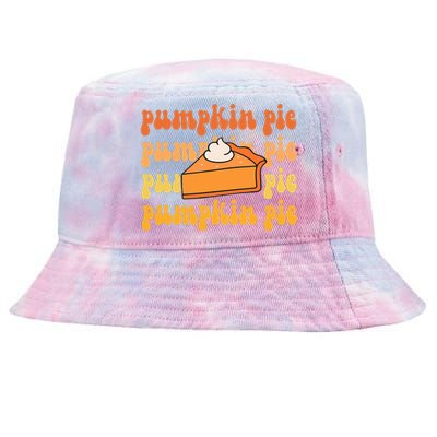 Groovy Pumpkin Pie Retro Thanksgiving Tie-Dyed Bucket Hat