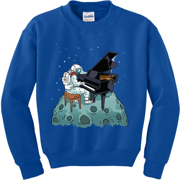 Grand Piano Pianist Gift Astronaut Music Piano Kids Sweatshirt