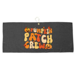 Groovy Pumpkin Patch Crew Pumpkin Patch Crew Fall Halloween Large Microfiber Waffle Golf Towel