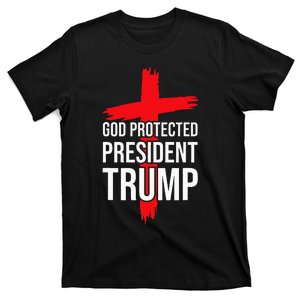 God Protected President Trump Trump 2024 America Christian T-Shirt