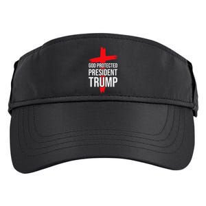 God Protected President Trump Trump 2024 America Christian Adult Drive Performance Visor