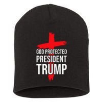 God Protected President Trump Trump 2024 America Christian Short Acrylic Beanie