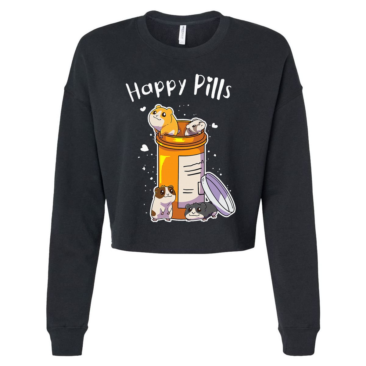 Guinea Pigs Pills Anime Cute Gift Cropped Pullover Crew