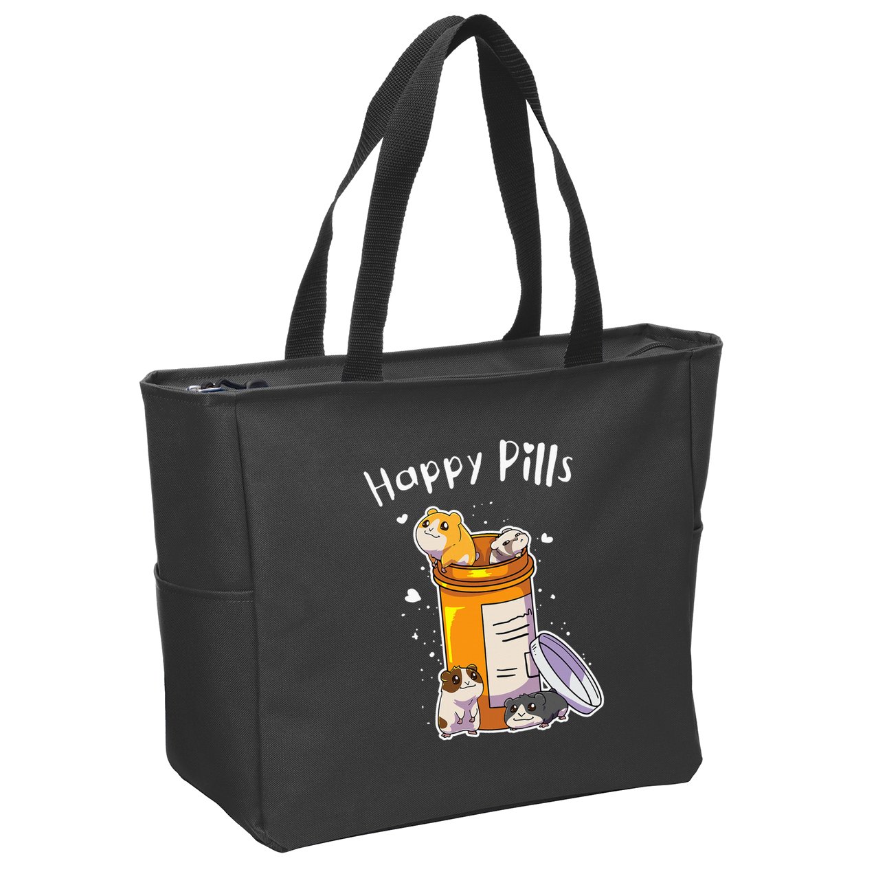 Guinea Pigs Pills Anime Cute Gift Zip Tote Bag