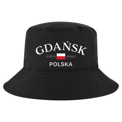 Gdansk Polska Polish Coordinates Cool Comfort Performance Bucket Hat