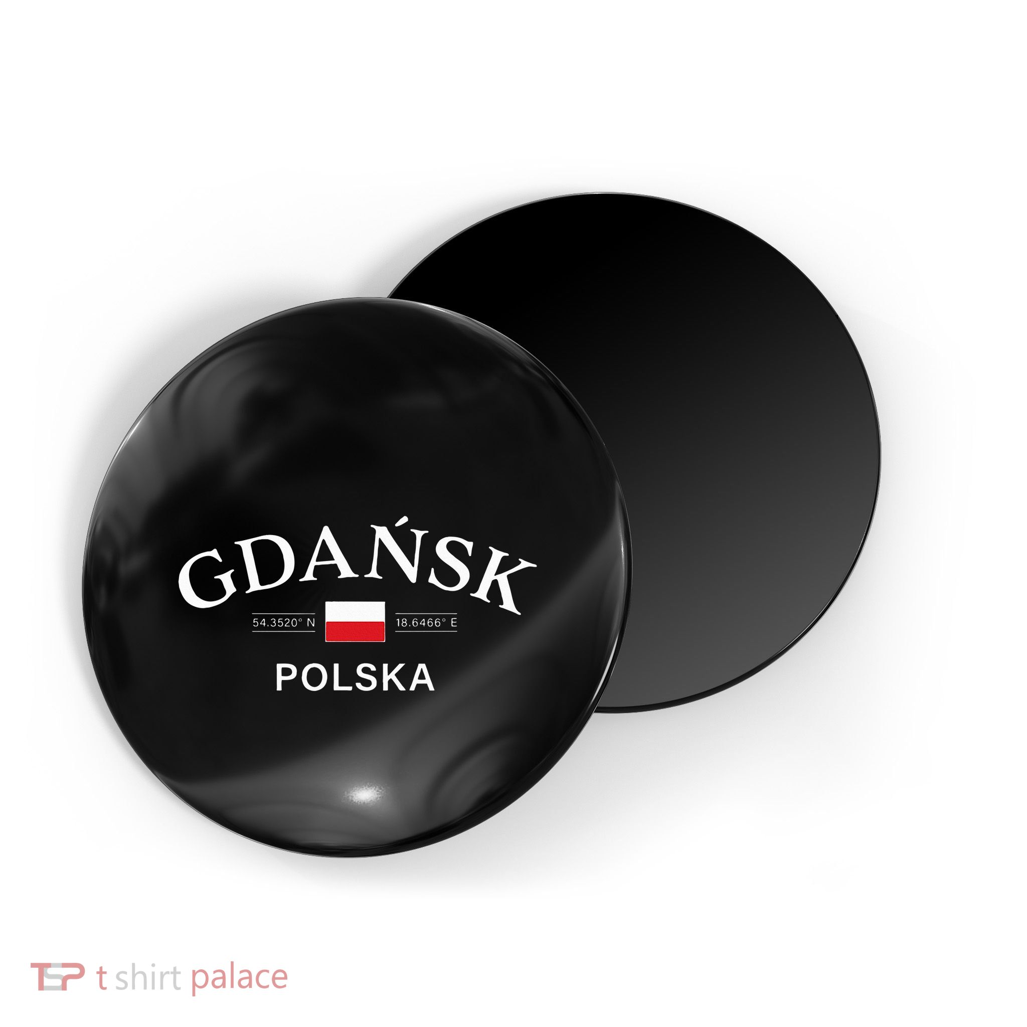 Gdansk Polska Polish Coordinates Magnet