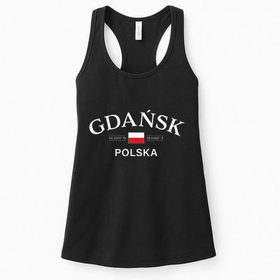 Gdansk Polska Polish Coordinates Womens Tank Top
