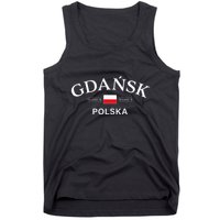 Gdansk Polska Polish Coordinates Tank Top