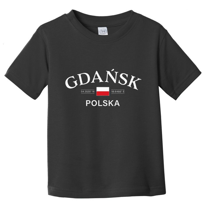 Gdansk Polska Polish Coordinates Toddler T-Shirt