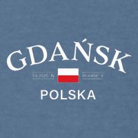 Gdansk Polska Polish Coordinates Garment-Dyed Sweatshirt